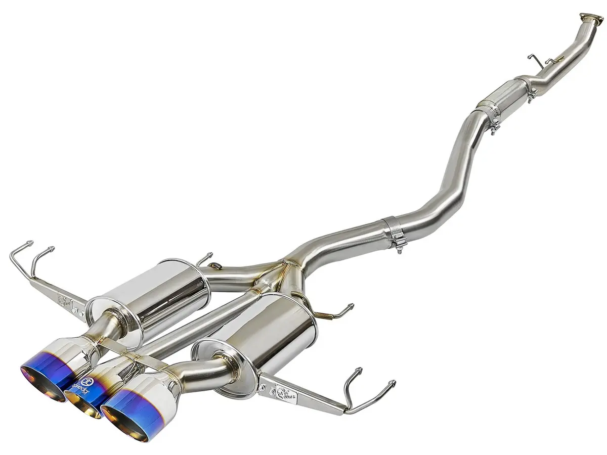 Afe: Takeda 3" 304 Stainless Steel Cat-Back Exhaust System W/ Blue Flame Tips Honda Civic Type R 17-19 I4-2.0L (T) 1