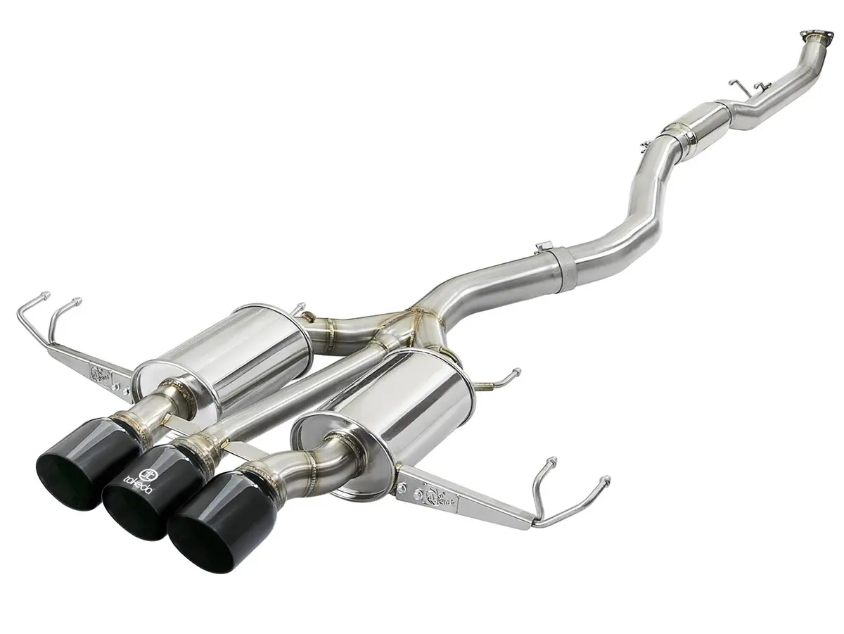 Afe: Takeda 3" 304 Stainless Steel Cat-Back Exhaust System W/ Tri-Black Tips Honda Civic Type R 17-19 I4-2.0L (T) 1