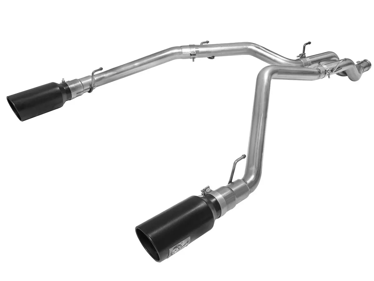 Afe: Large Bore-Hd 3" 409 Stainless Steel Dpf-Back Exhaust System W/6" Black Tip Ram 1500 Ecodiesel 14-18 V6-3.0L (Td) 1