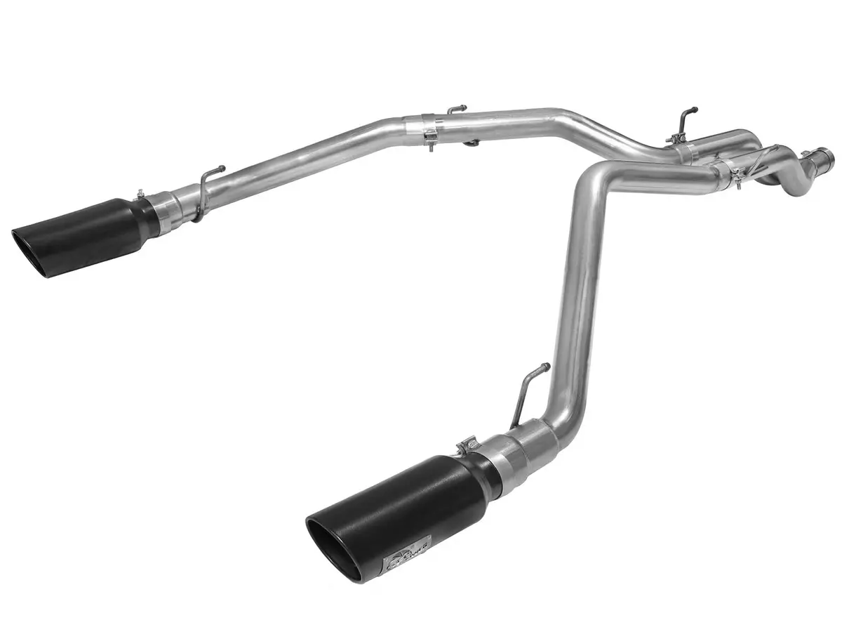 Afe: Large Bore-Hd 3" 409 Stainless Steel Dpf-Back Exhaust System W/5" Black Tip Ram 1500 Ecodiesel 14-18 V6-3.0L (Td) 1