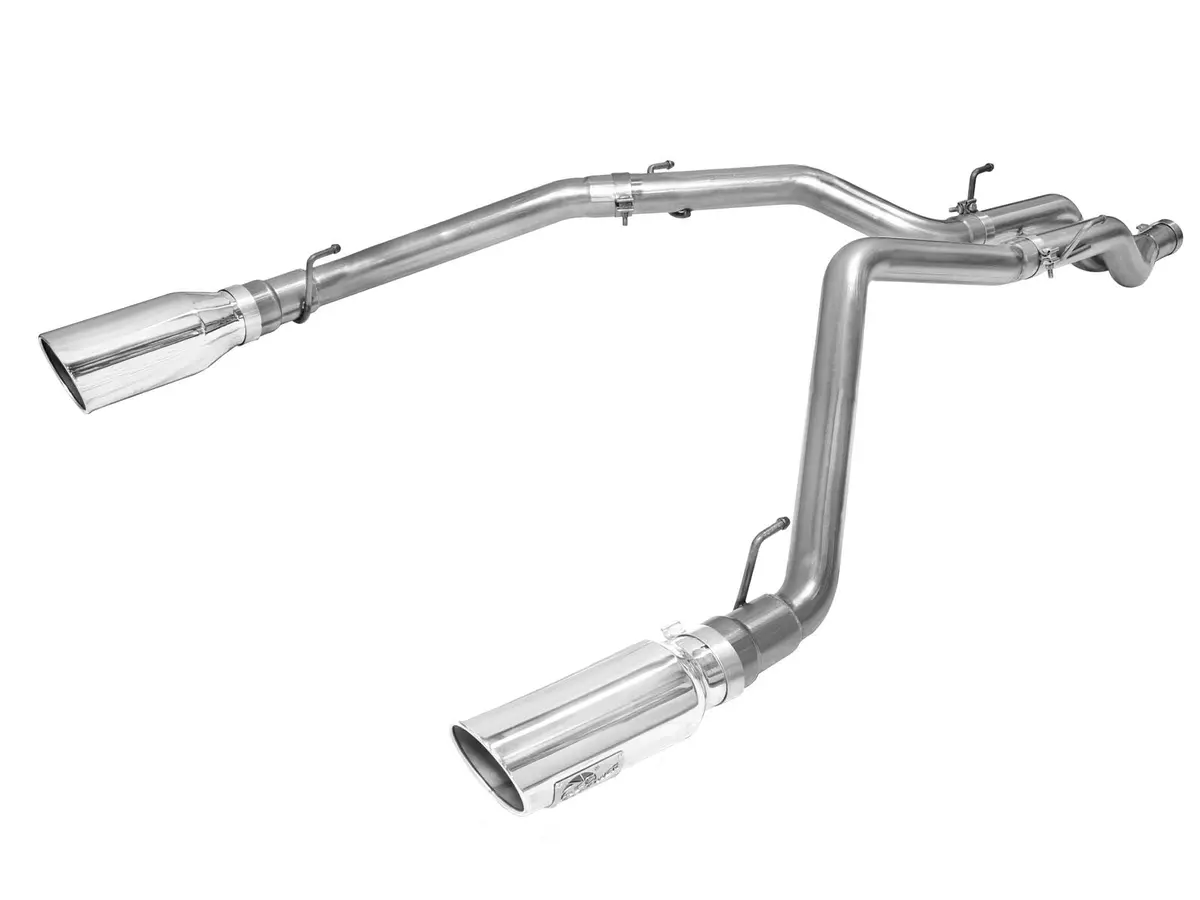 Afe: Large Bore-Hd 3" 409 Stainless Steel Dpf-Back Exhaust System W/5" Polished Tip Ram 1500 Ecodiesel 14-18 V6-3.0L (Td) 1