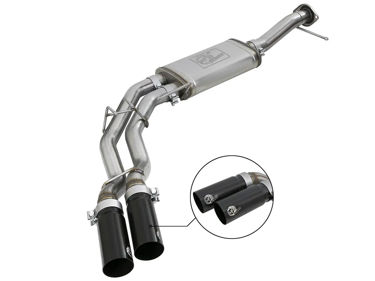 Afe: Rebel Series 3" To 2-1/2" 409 Stainless Steel Cat-Back Exhaust System Ford F-150 11-14 V6-3.5L (Tt) 1