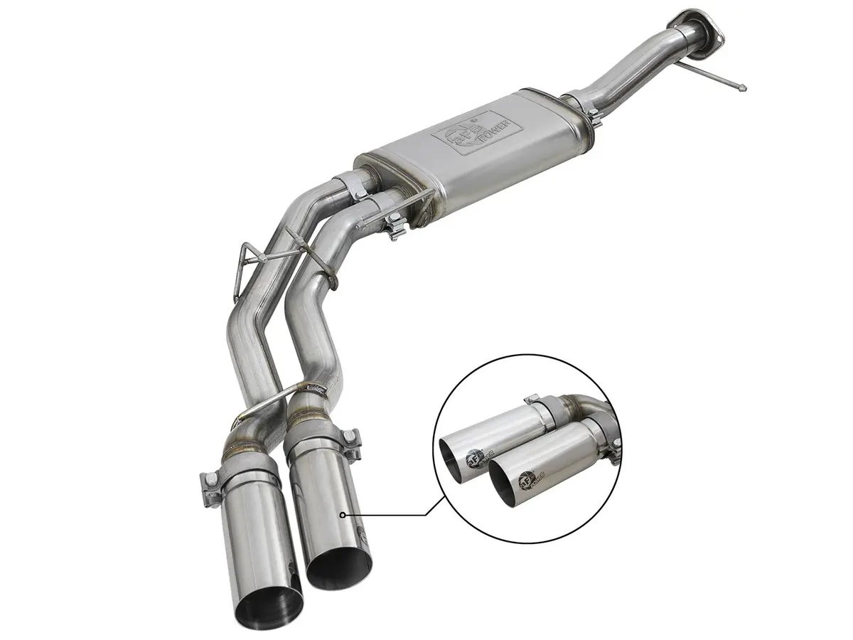 Afe: Rebel Series 3" To 2-1/2" 409 Stainless Steel Cat-Back Exhaust System Ford F-150 11-14 V6-3.5L (Tt) 1