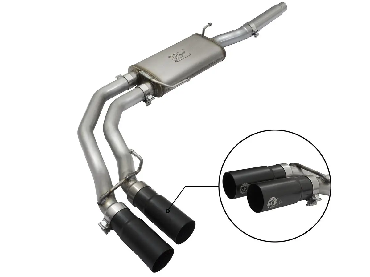 Afe: Rebel Series 3" To 2-1/2" 409 Stainless Steel Cat-Back Exhaust System Ford F-150 04-08 V8-4.6L/5.4L 1