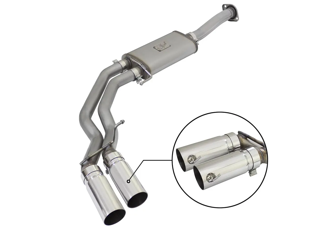 Afe: Rebel Series 3" To 2-1/2" 409 Stainless Steel Cat-Back Exhaust System Ford F-150 15-20 V6-2.7L/3.5L(Tt)/V8-5.0L 1