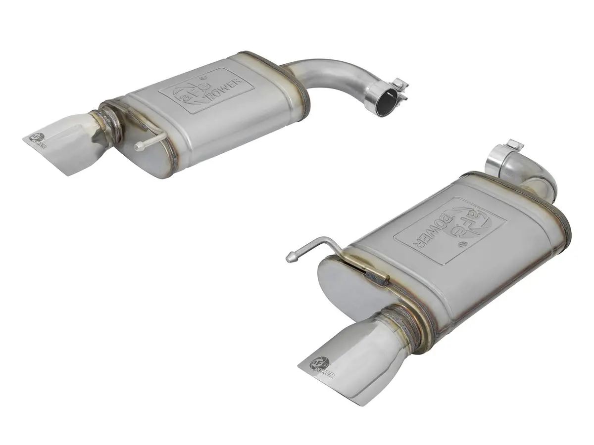 Afe: Mach Force-Xp 2-1/2" 409 Stainless Steel Axle-Back Exhaust System Ford Mustang 15-19 I4-2.3L (T) & V6-3.7L 1