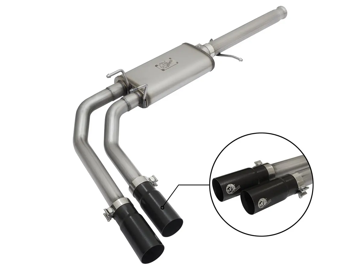 Afe: Rebel Series 3" To 2-1/2" 409 Stainless Steel Cat-Back Exhaust System Gm Silverado/Sierra 1500 09-19 V6-4.3L/V8-4.8L/5.3L (Crew/Ext Cab) 1