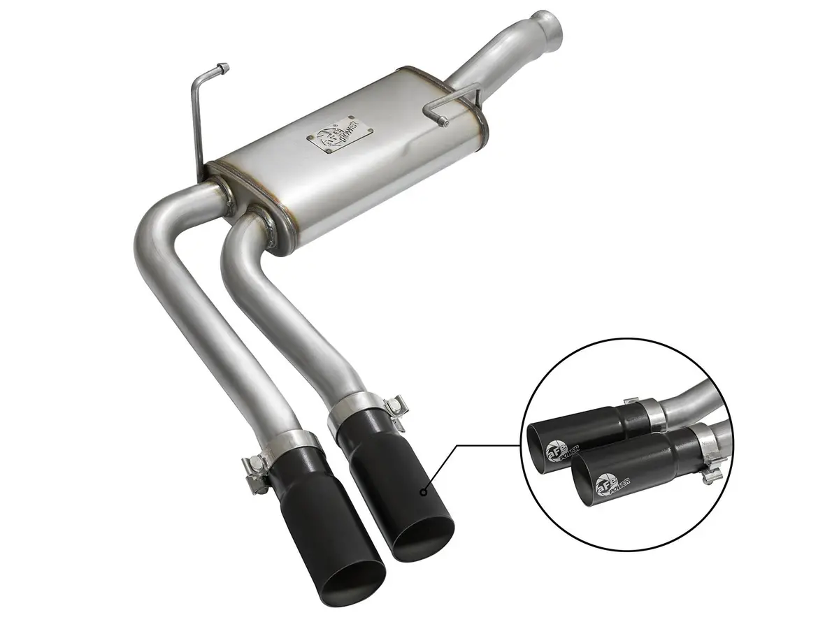 Afe: Rebel Series 3" To 2-1/2" 409 Stainless Steel Cat-Back Exhaust System Gm Silverado/Sierra 1500 09-18 V6-4.3L/V8-4.8L/5.3L (Reg Cab/Short Bed) 1