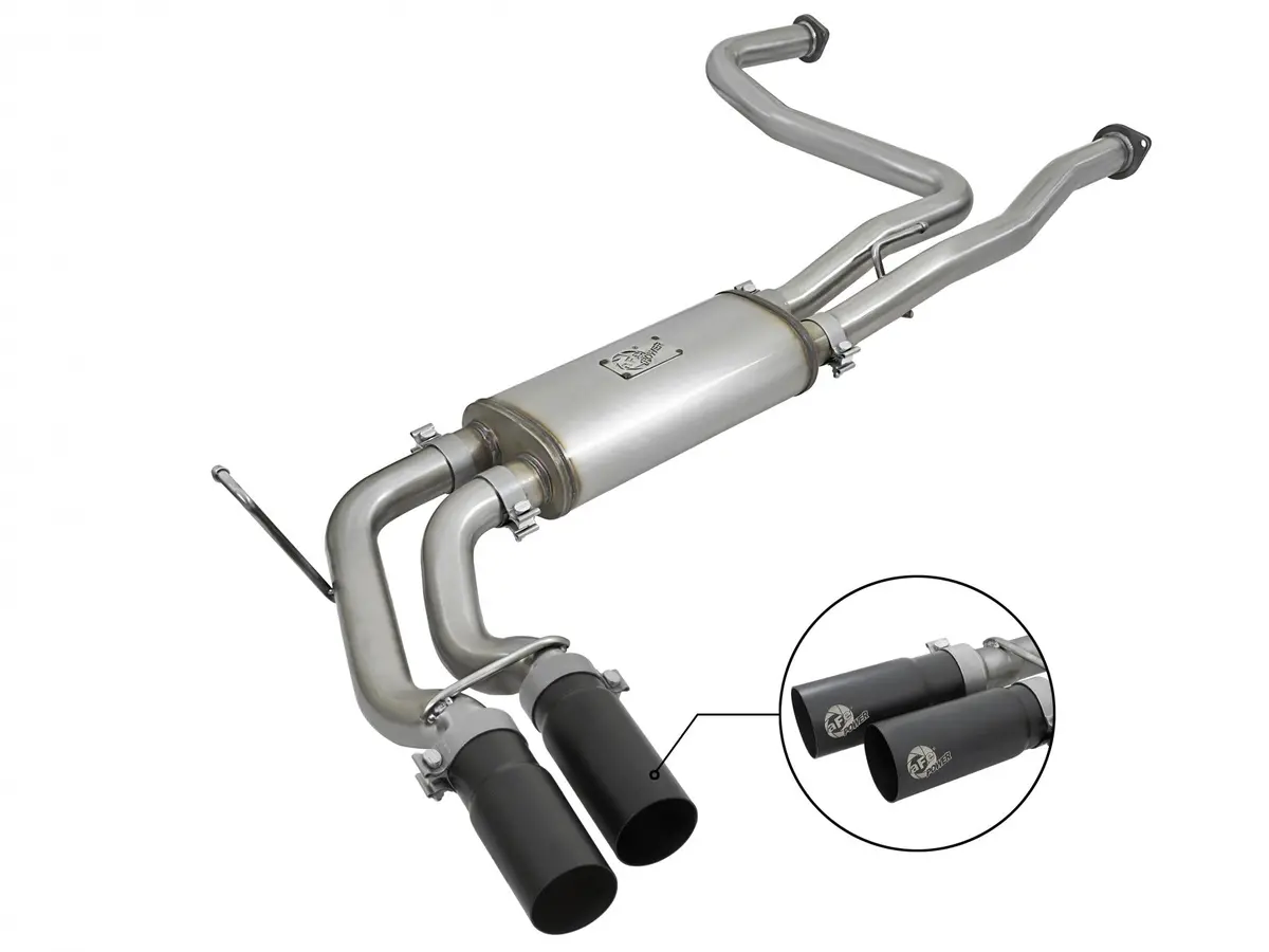 Afe: Rebel Series 2-1/2" 409 Stainless Steel Cat-Back Exhaust System Nissan Titan 04-15 V8-5.6L 1