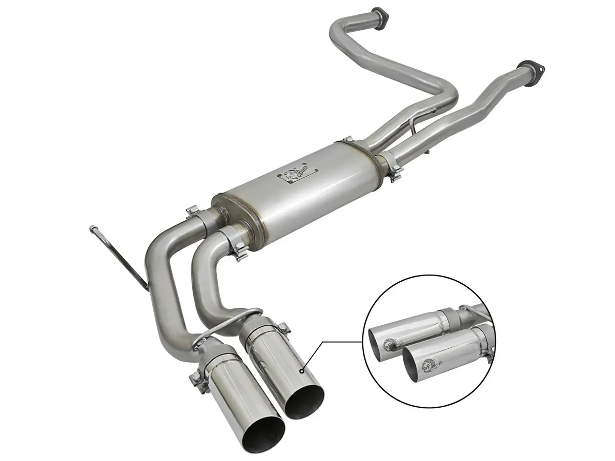 Afe: Rebel Series 2-1/2" 409 Stainless Steel Cat-Back Exhaust System Nissan Titan 04-15 V8-5.6L 1