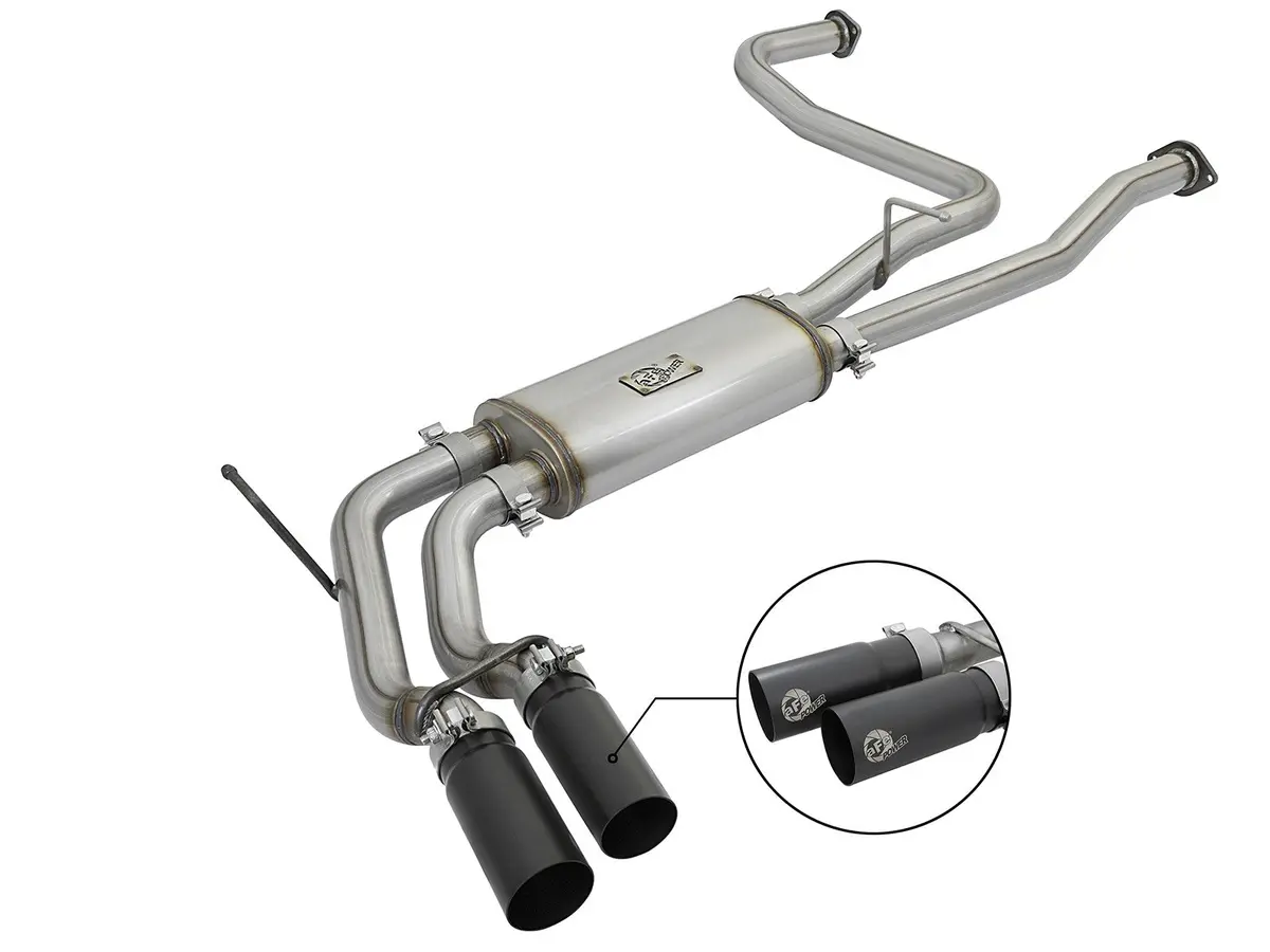 Afe: Rebel Series 2-1/2" 409 Stainless Steel Cat-Back Exhaust System Nissan Titan 16-19 V8-5.6L 1