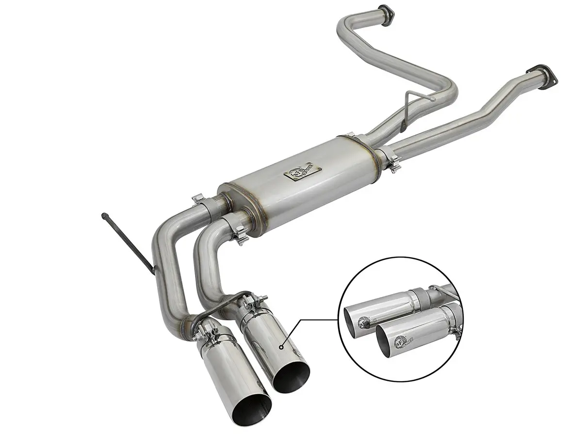 Afe: Rebel Series 2-1/2" 409 Stainless Steel Cat-Back Exhaust System Nissan Titan 16-19 V8-5.6L 1