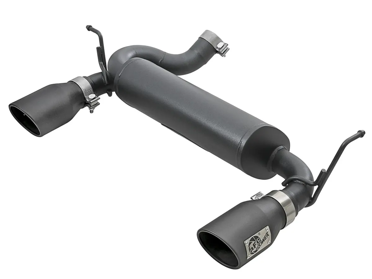 Afe: Rebel Series 2-1/2" 409 Stainless Steel Axle-Back Exhaust System Jeep Wrangler (Jk) 07-18 V6-3.6L/3.8L (2/4-Door) 1