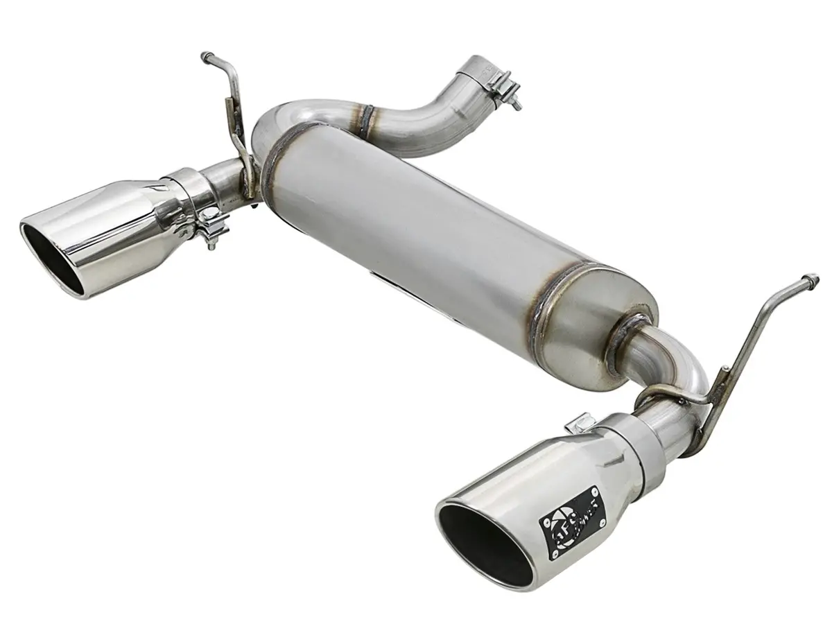 Afe: Rebel Series 2-1/2" 409 Stainless Steel Axle-Back Exhaust System 	 Jeep Wrangler (Jk) 07-18 V6-3.6L/3.8L (2/4-Door) 1