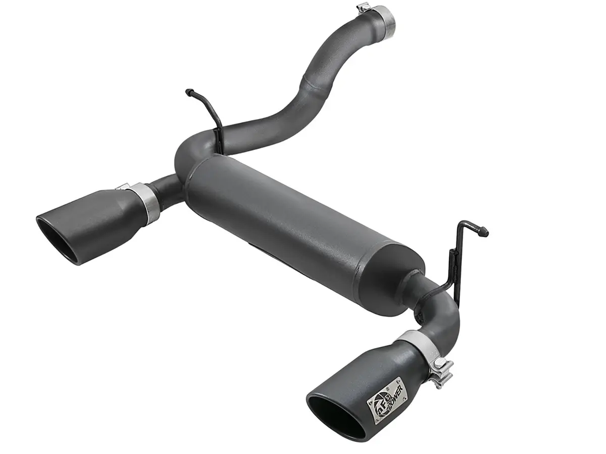 Afe: Rebel Series 2-1/2" 409 Stainless Steel Axle-Back Exhaust System Jeep Wrangler (Jl) 18-20 I4-2.0L (T)/V6-3.6L (2/4 Door) 1