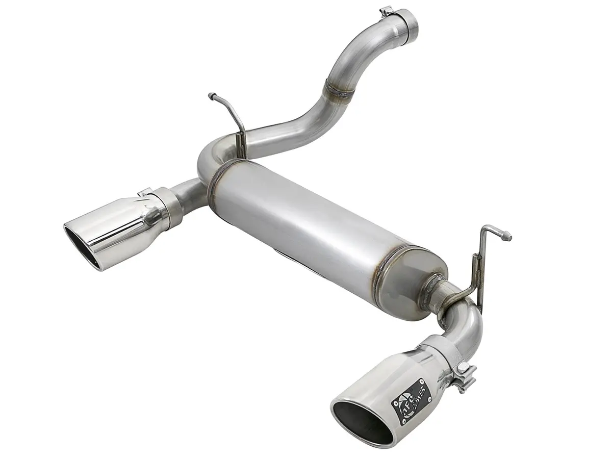 Afe: Rebel Series 2-1/2" 409 Stainless Steel Axle-Back Exhaust System Jeep Wrangler (Jl) 18-20 I4-2.0L (T)/V6-3.6L (2/4 Door) 1