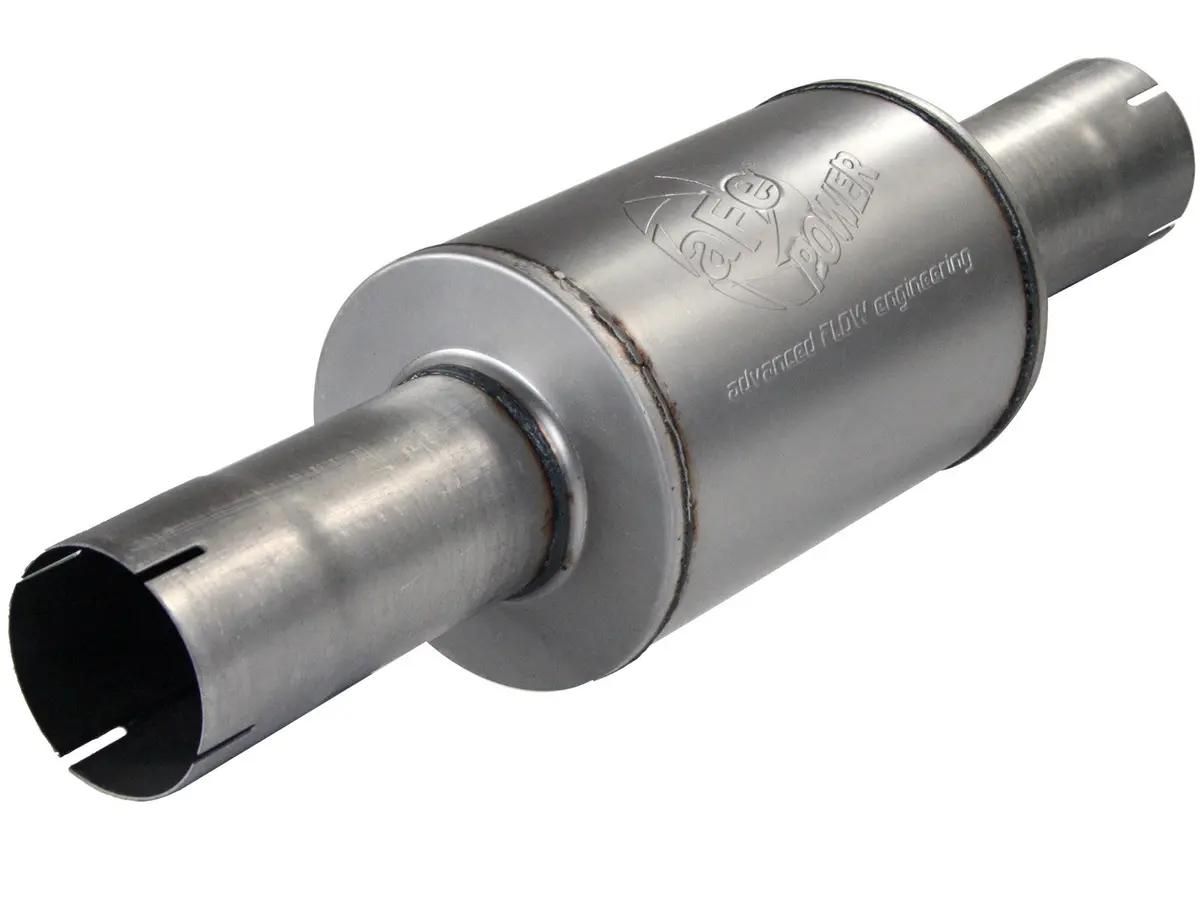 Afe: Atlas 4" Aluminized Steel Muffler 4"Id Inlet/Outlet X 30" Overall Length, 8" Body Diameter 1