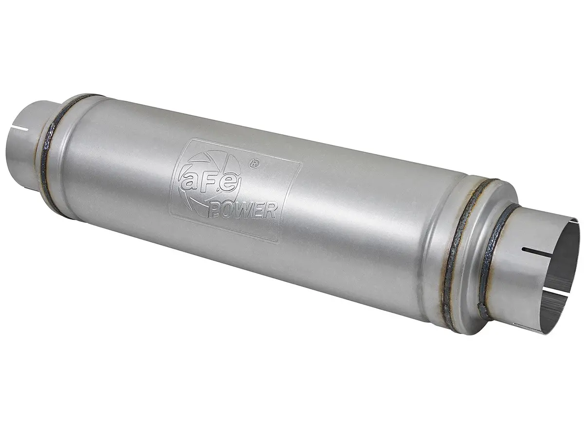 Afe: Atlas 5" Aluminized Steel Muffler 7" Center Inlet/Outlet, Round X 24" Body 1