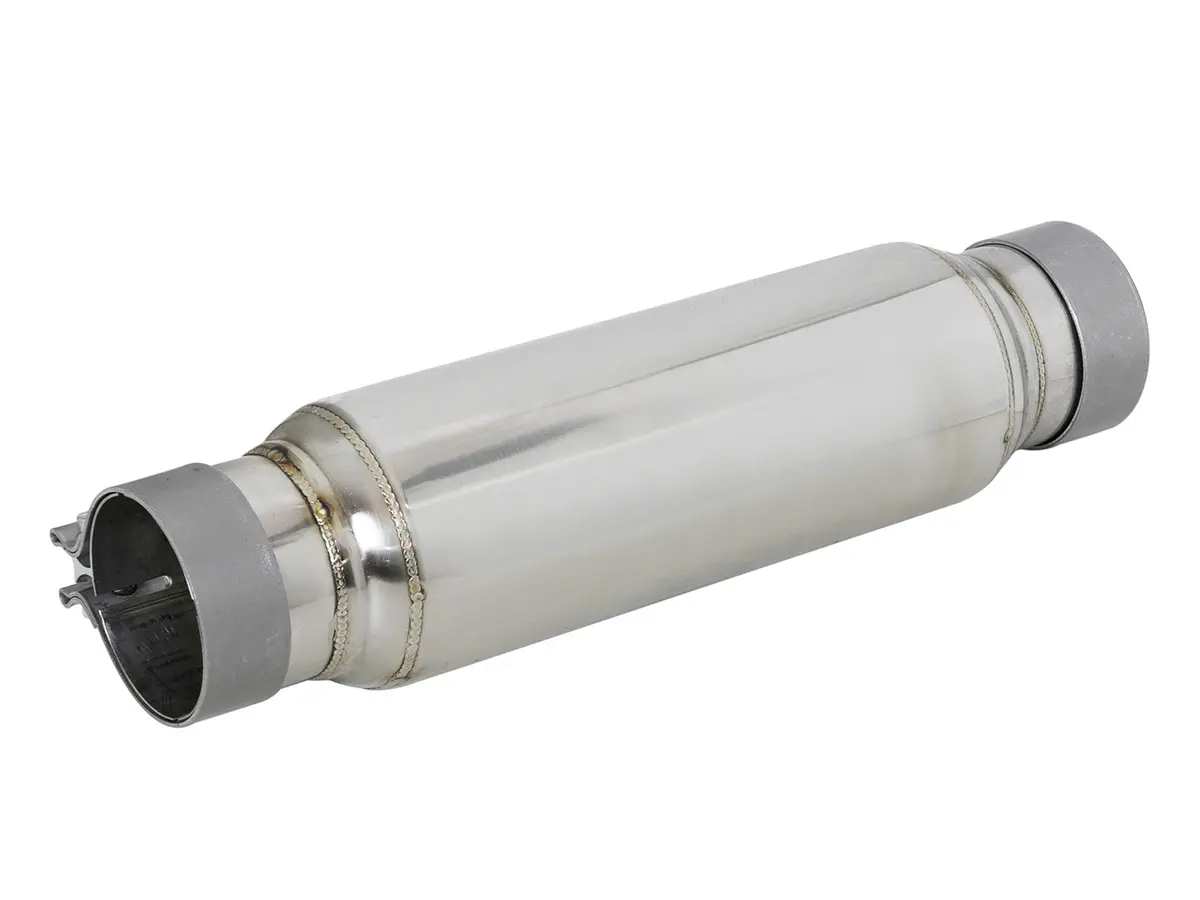 Afe: Mach Force-Xp 12" 304 Stainless Steel Resonator 3" In/Out, 4" X 12" Body, 16" L Overall 1