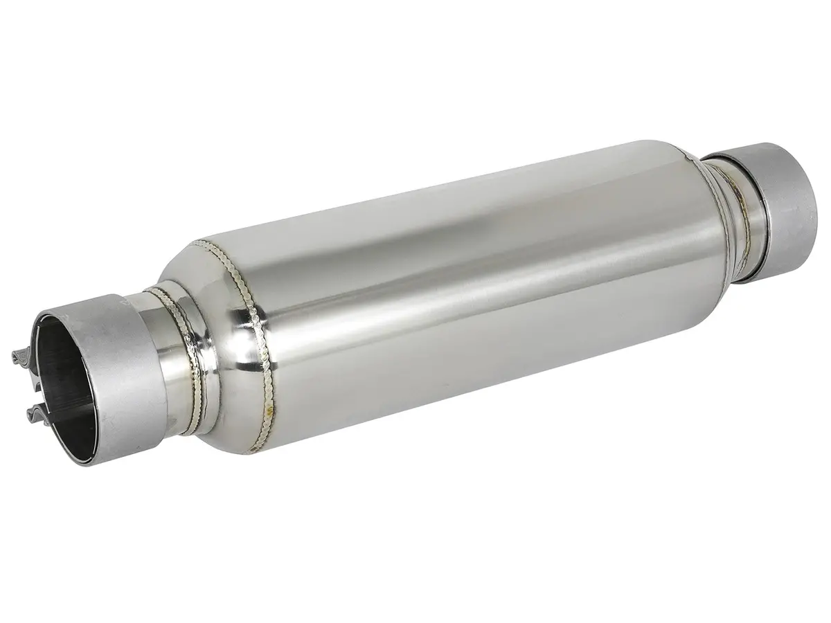 Afe: Mach Force-Xp 12" 304 Stainless Steel Resonator 2-1/2" In/Out, 4" X 12" Body, 16" L Overall 1