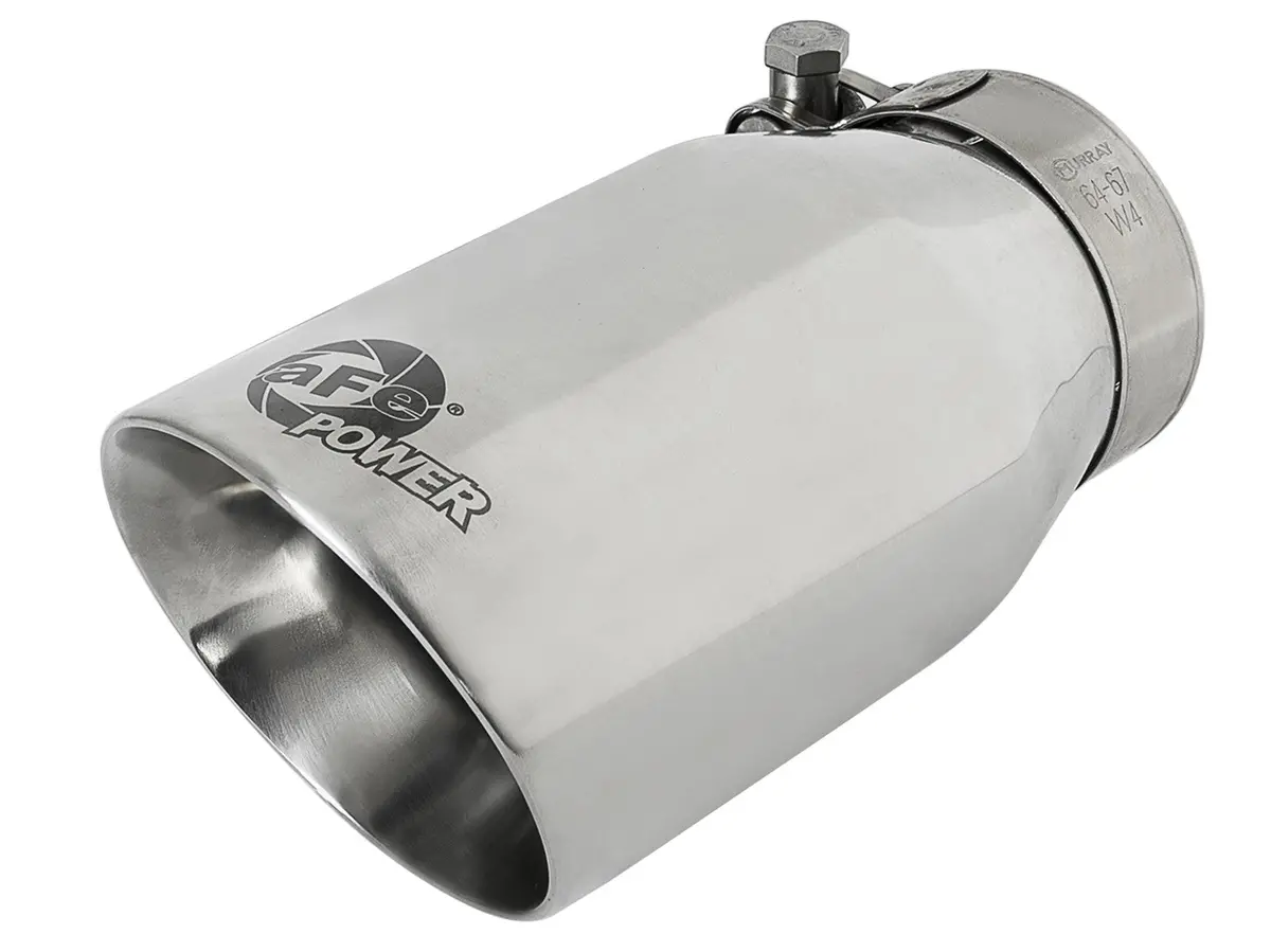 Afe: Mach Force-Xp 2-1/2" 304 Stainless Steel Exhaust Tip 2-1/2" In X 3-1/2" Out X 7"L Bolt-On 1