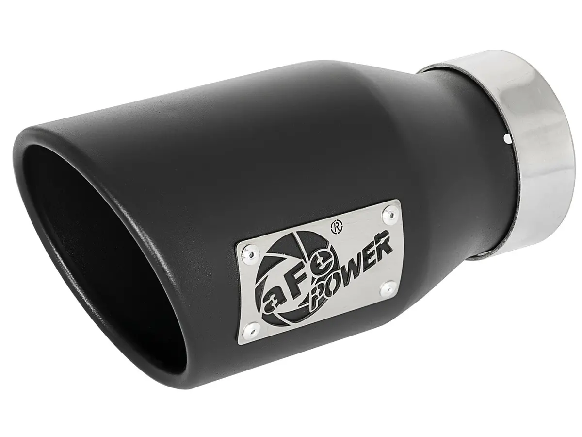 Afe: Mach Force-Xp 3" 409 Stainless Steel Exhaust Tip 	 3" In X 4-1/2" Out X 9" Length Bolt-On Left 1