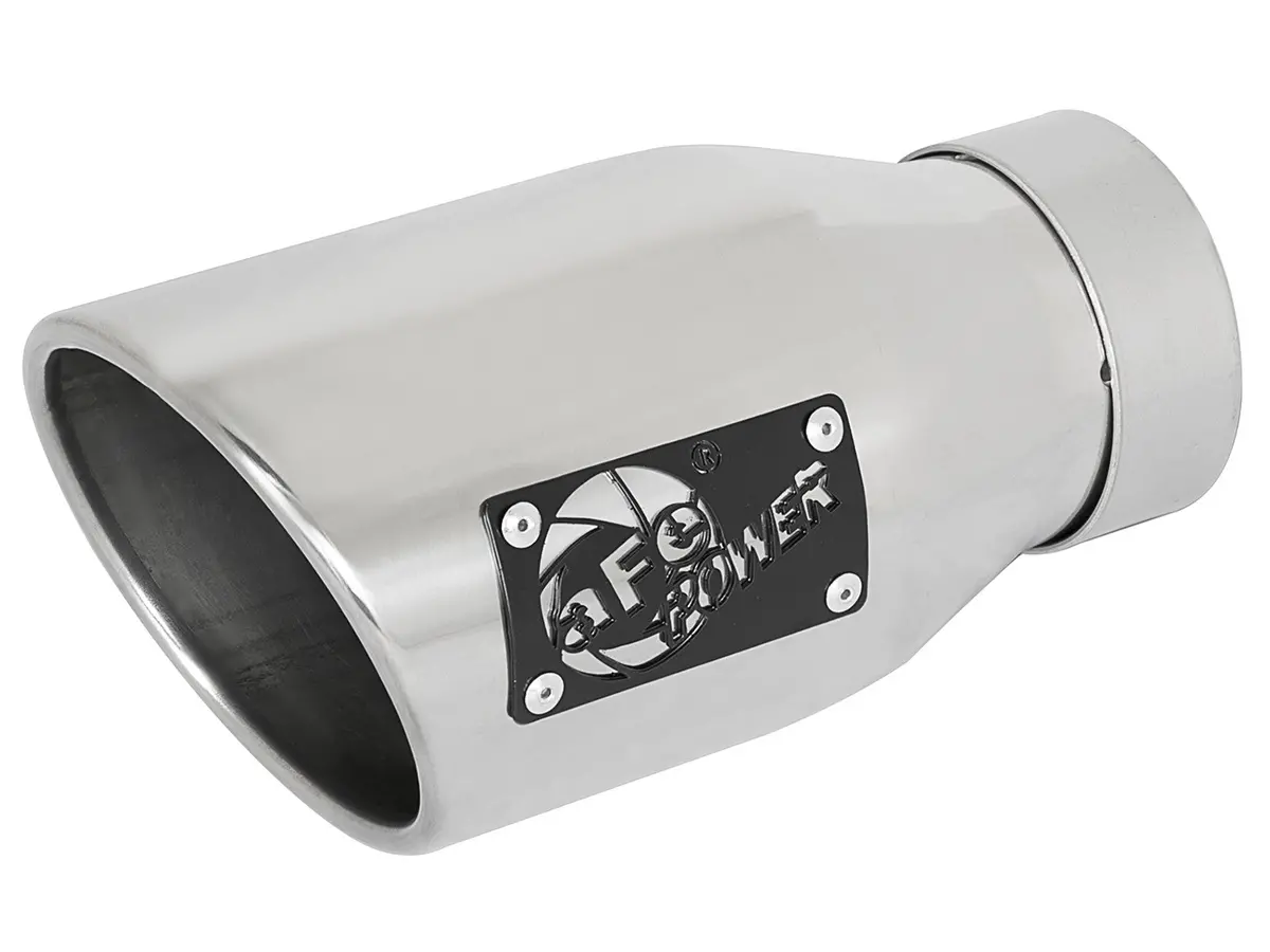 Afe: Mach Force-Xp 3" 304 Stainless Steel Exhaust Tip 3" In X 4-1/2" Out X 9" Length Bolt-On Left 1