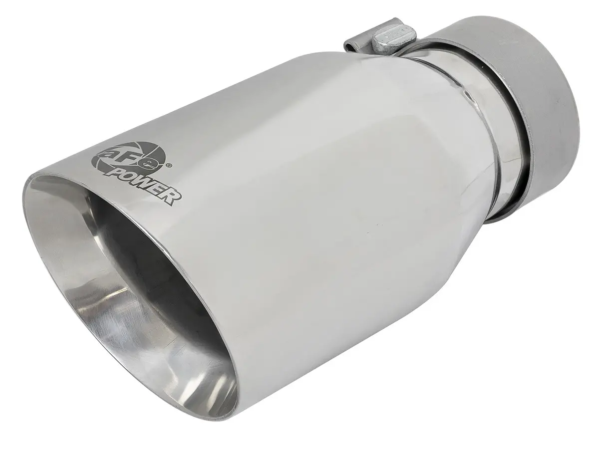 Afe: Mach Force-Xp 3" 304 Stainless Steel Exhaust Tip 	 3" In X 4-1/2" Out X 9" 1