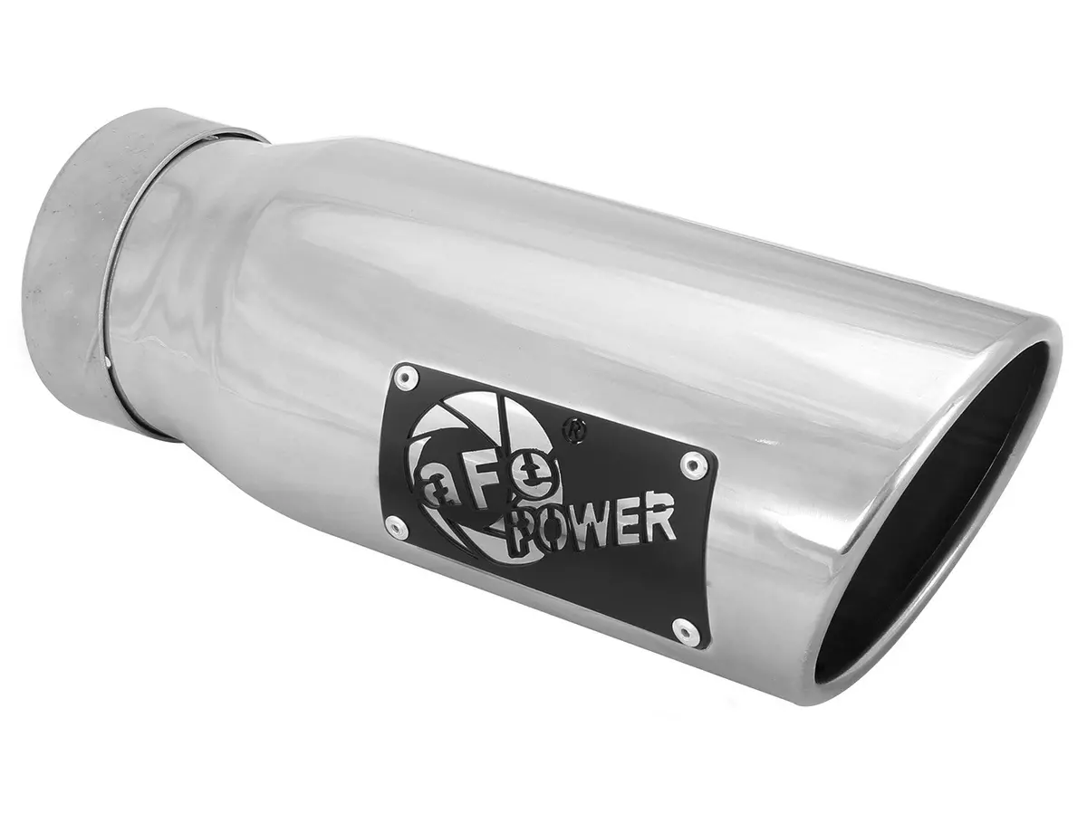 Afe: Mach Force-Xp 4" 304 Stainless Steel Exhaust Tip 	 3-1/2" In X 4-1/2" Out X 12"L Bolt-On 1