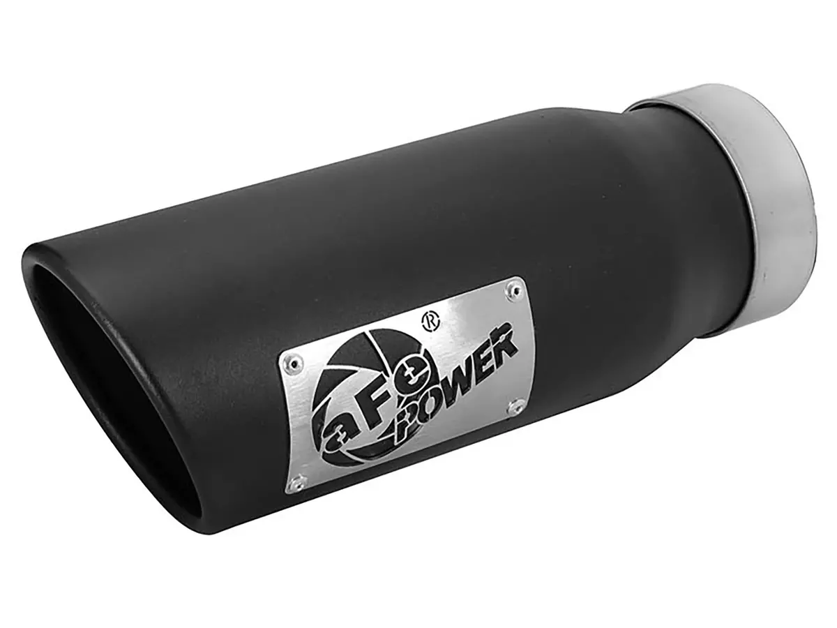 Afe: Mach Force-Xp 3-1/2" Stainless Steel Exhaust Tip 3-1/2" In X 4-1/2" Out X 12" L Bolt-On 1