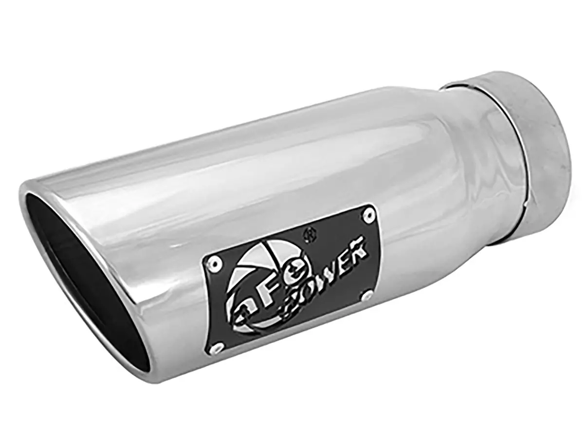 Afe: Mach Force-Xp 3-1/2" Stainless Steel Exhaust Tip 3-1/2" In X 4-1/2" Out X 12" L Bolt-On 1