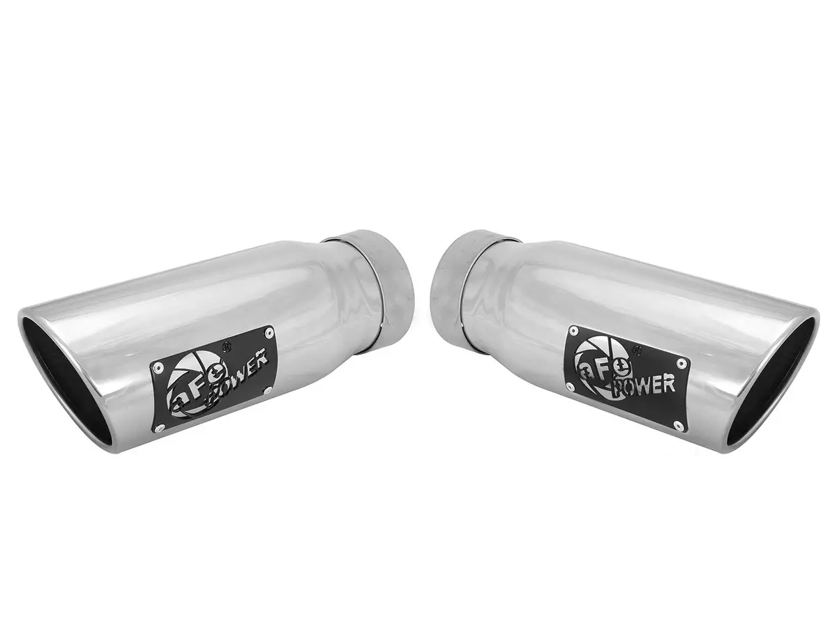 Afe: Mach Force-Xp 3-1/2" 304 Stainless Steel Exhaust Tip Dual 3-1/2" In X 4-1/2" Out X 12" L Bolt-On 1