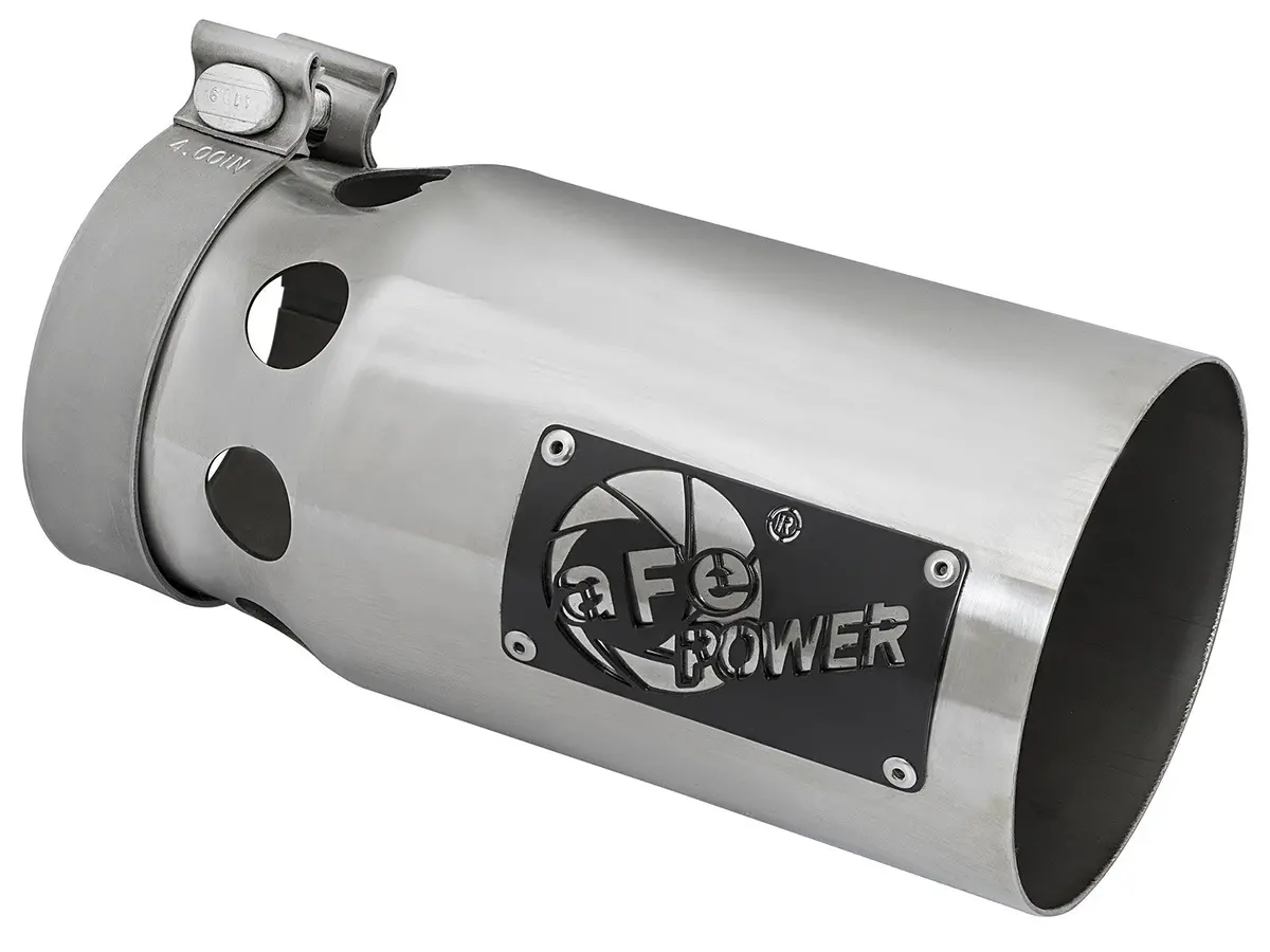Afe: Rebel Xd Series 4" 304 Stainless Steel Exhaust Tip 4" In X 5" Out X 10" L Bolt-On Right 1