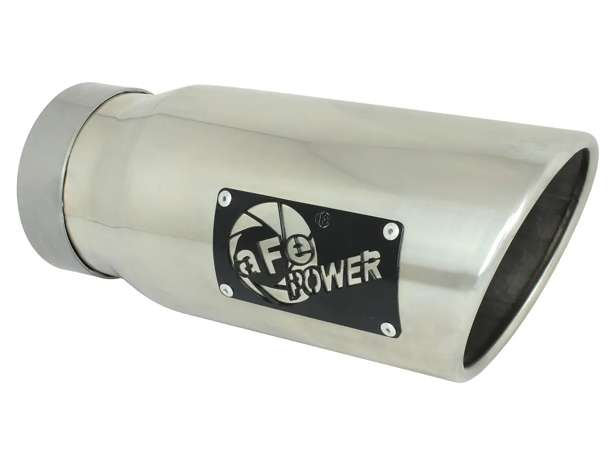 Afe: Mach Force-Xp 4" 304 Stainless Steel Exhaust Tip 4" In X 5" Out X 12" L Bolt-On Right 1