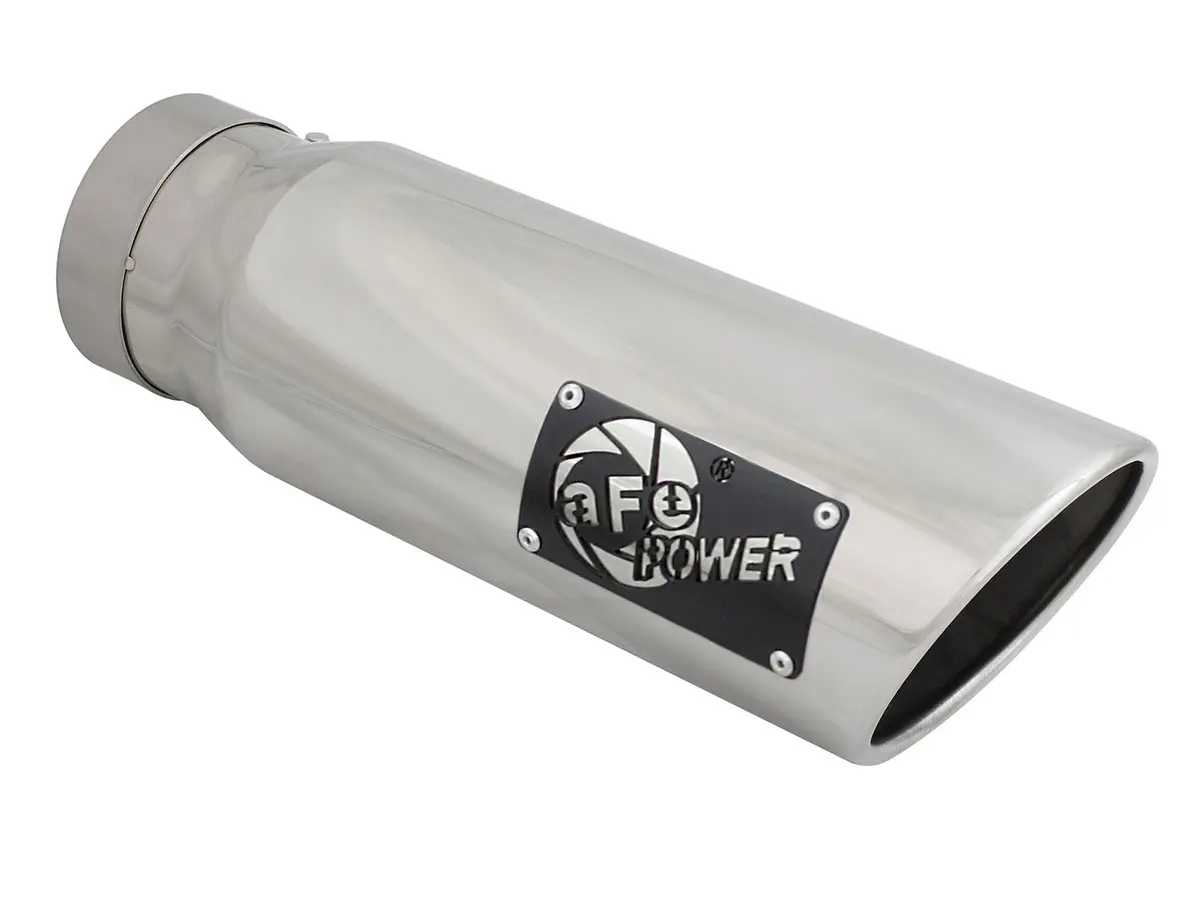 Afe: Mach Force-Xp 4" 304 Stainless Steel Exhaust Tip 4" In X 5" Out X 15" L Bolt-On Right 1