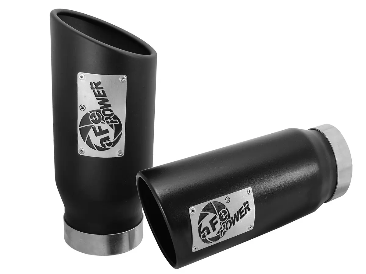 Afe: Mach Force-Xp 4" Stainless Steel Exhaust Tips 4" In X 5" Out X 12" L Bolt-On 1