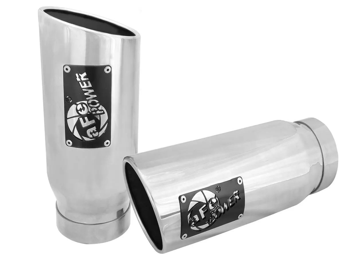 Afe: Mach Force-Xp 4" Stainless Steel Exhaust Tip 4" In X 5" Out X 12" L Bolt-On 1