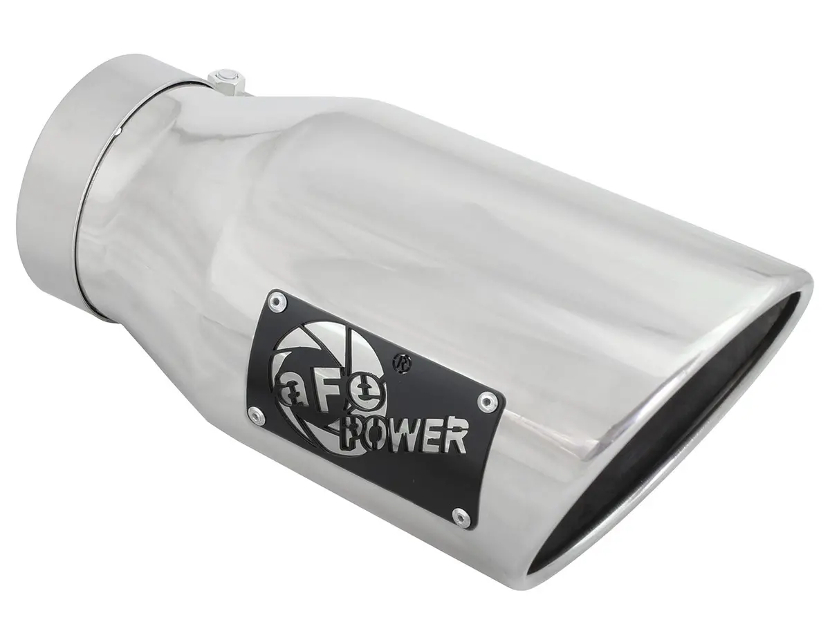 Afe: Mach Force-Xp 4" 304 Stainless Steel Exhaust Tip 	 4" In X 6" Out X 12" L Bolt-On Right 1
