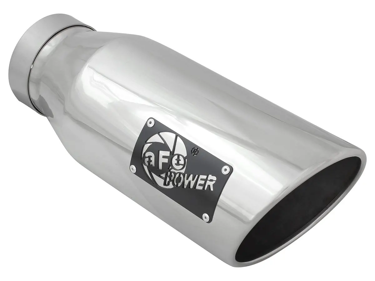 Afe: Mach Force-Xp 4" 304 Stainless Steel Exhaust Tip 4" In X 6" Out X 15" L Bolt-On Right 1