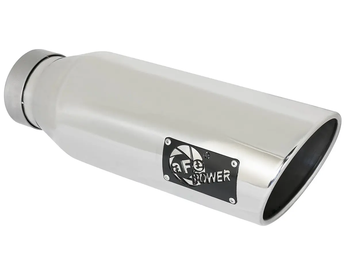 Afe: Mach Force-Xp 4" 409 Stainless Steel Exhaust Tip 4" In X 6" Out X 18" L Bolt-On Right 1