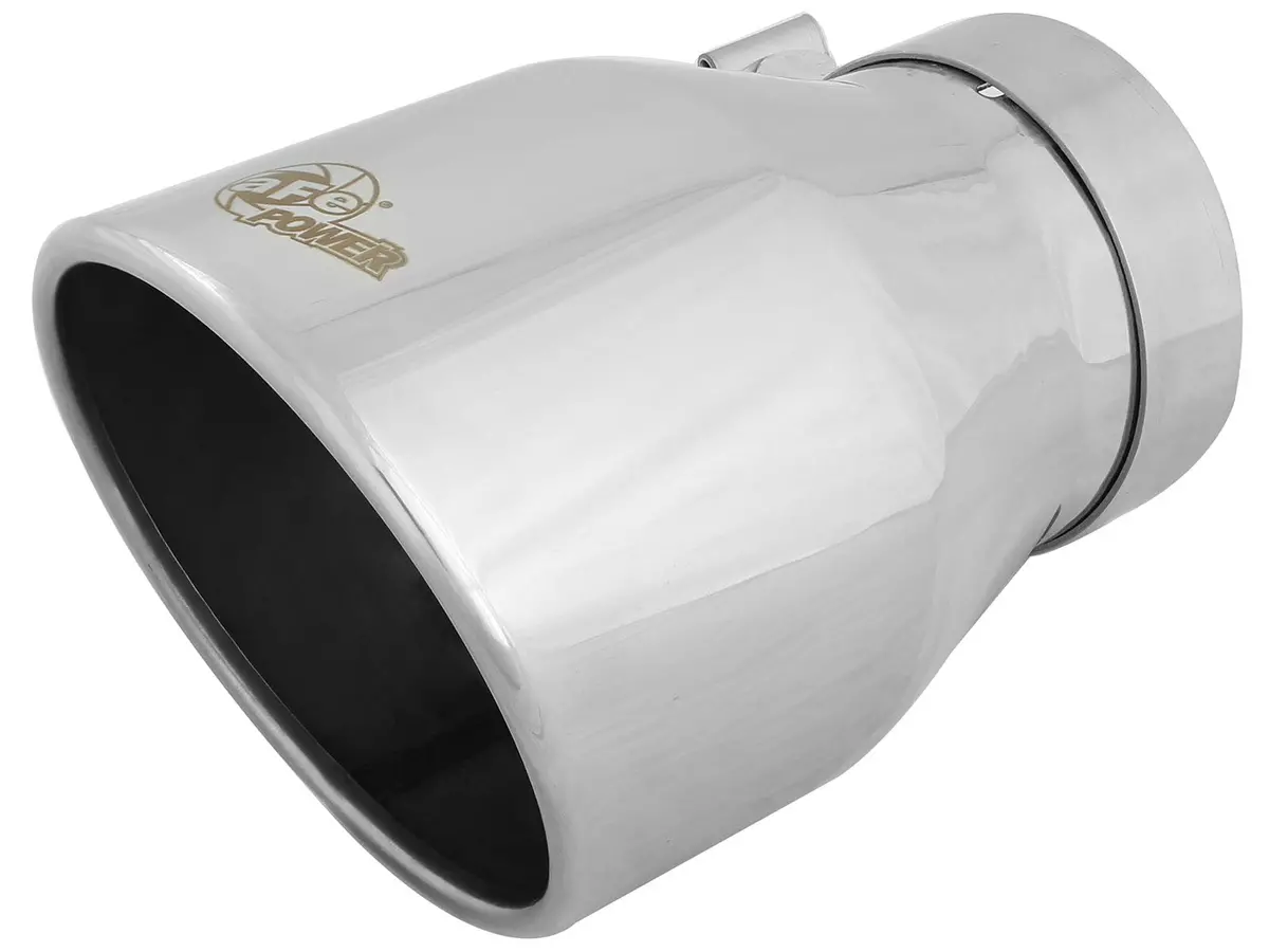 Afe: Mach Force-Xp 4" 304 Stainless Steel Exhaust Tip 4" In X 6" Out X 9" L Bolt-On 1