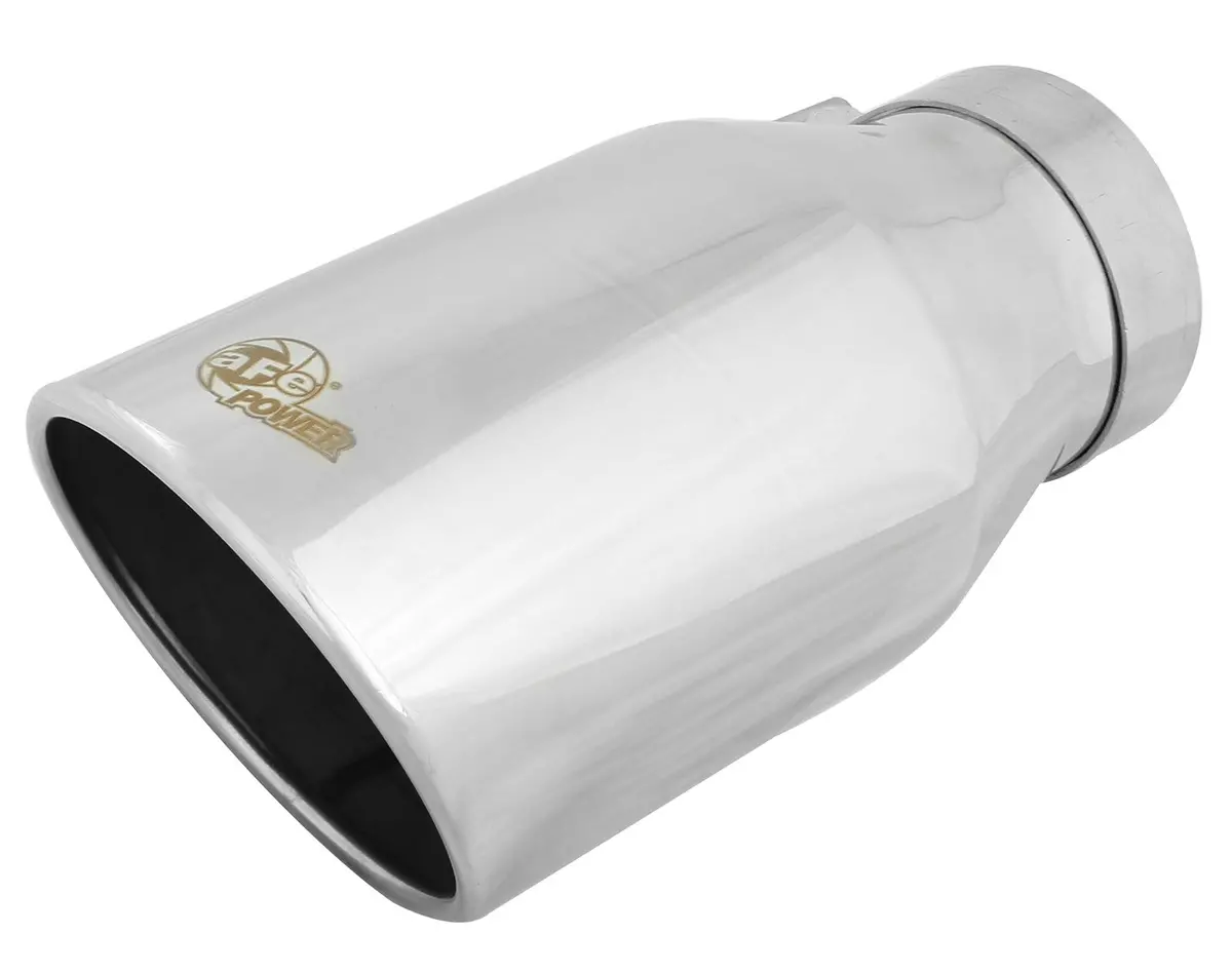Afe: Mach Force-Xp 4" 304 Stainless Steel Exhaust Tip 4" In X 6" Out X 12" L Bolt-On 1