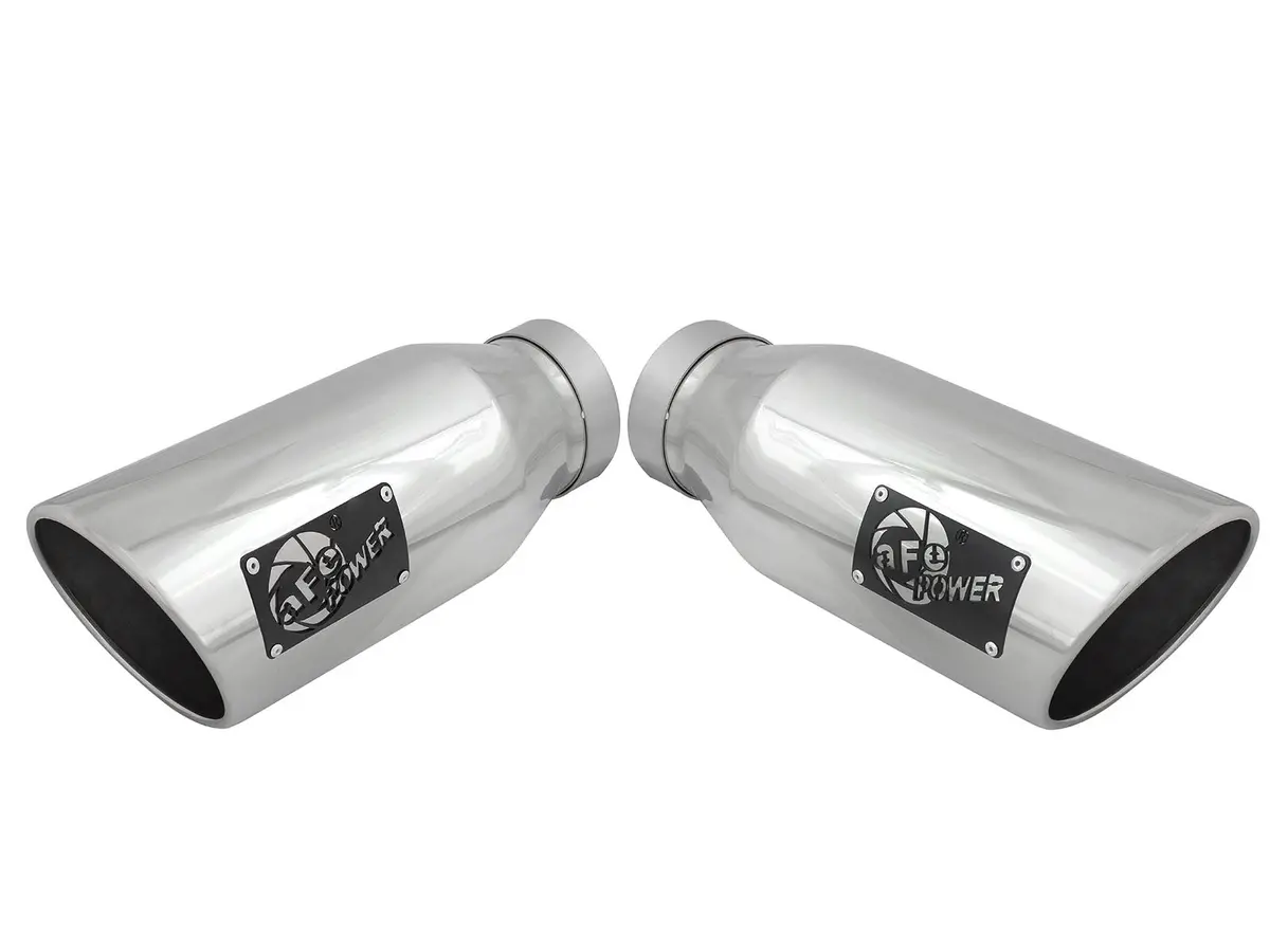 Afe: Mach Force-Xp 4" 304 Stainless Steel Exhaust Tip 	 Dual 4" In X 6" Out X 15" L Bolt-On 1