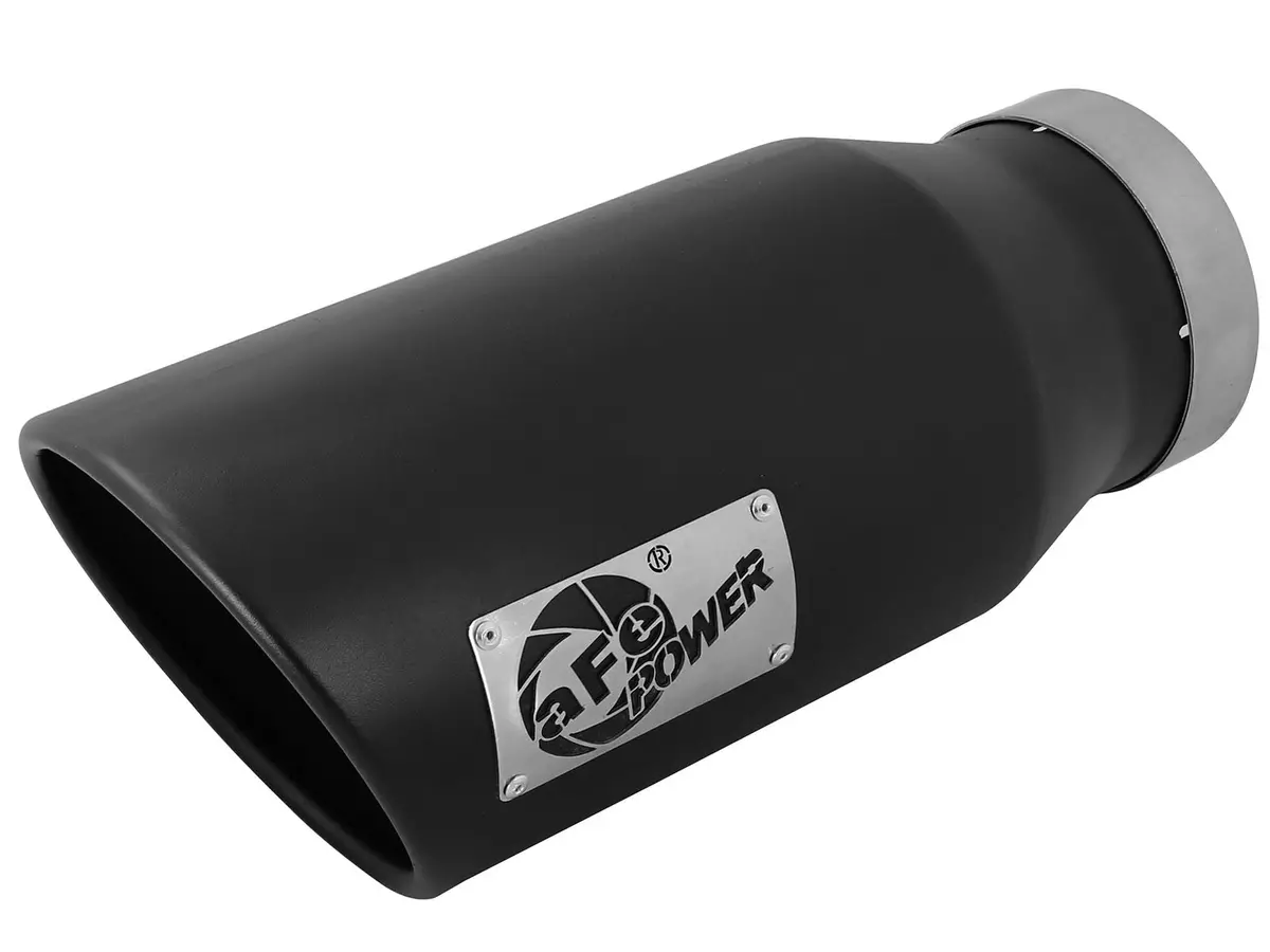 Afe: Mach Force-Xp 5" 409 Stainless Steel Exhaust Tip 5" In X 7" Out X 15" L Bolt-On Left 1