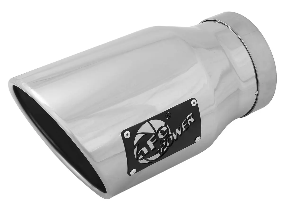 Afe: Mach Force-Xp 5" 304 Stainless Steel Exhaust Tip 5" In X 7" Out X 12" L Bolt-On Left 1