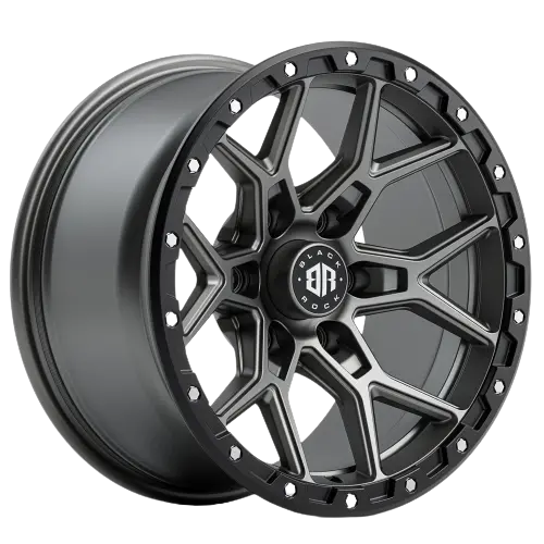 Black Rock Viper Gunmetal Grey Black Ring 1