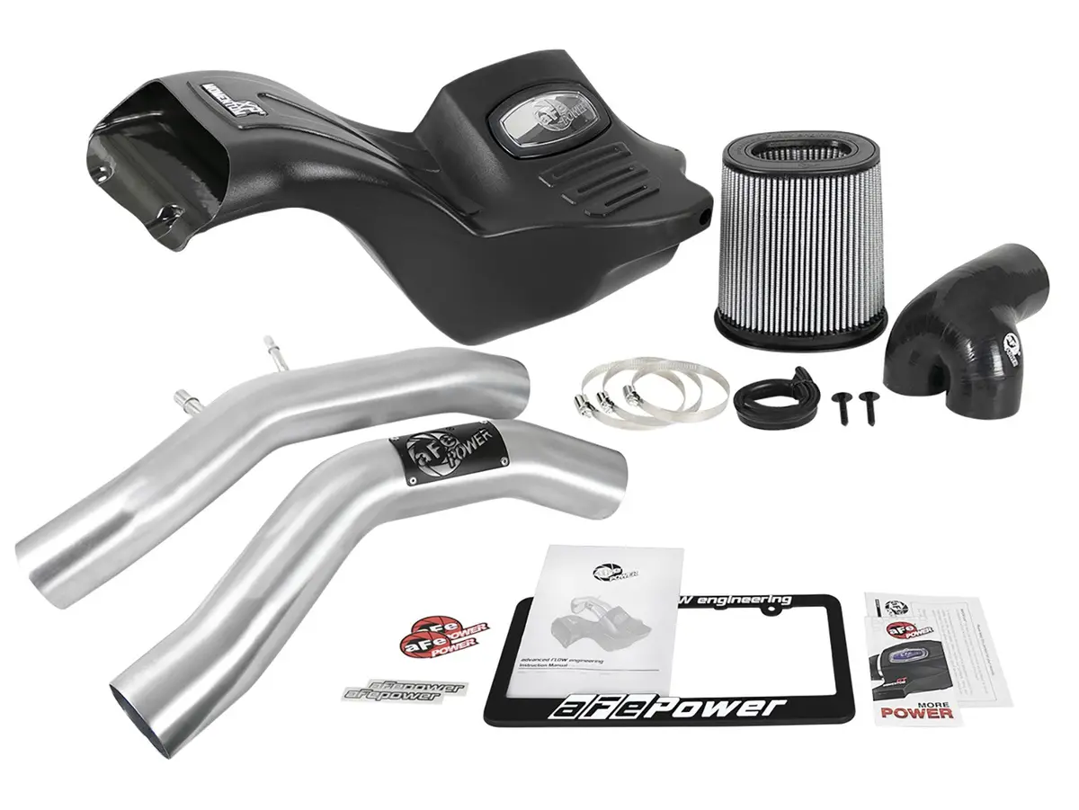 Afe: Momentum Xp Cold Air Intake System - Brushed W/Pro Dry S Filter Media Ford F-150 15-19 V8-5.0L 2
