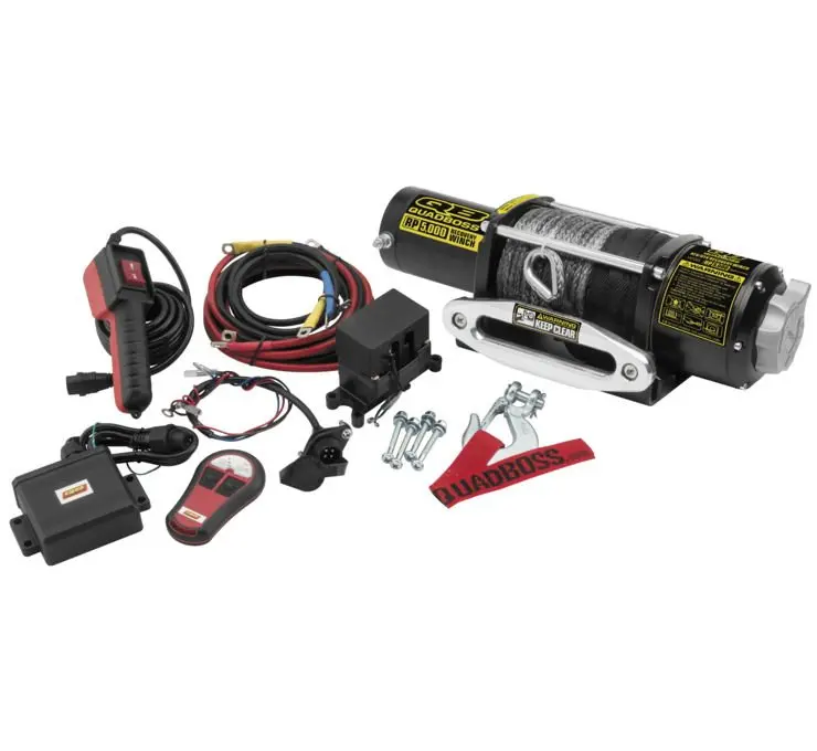 5,000 Lbs. Winch With Synthetic Dyneema Rope | Quadboss **Clearance** 1