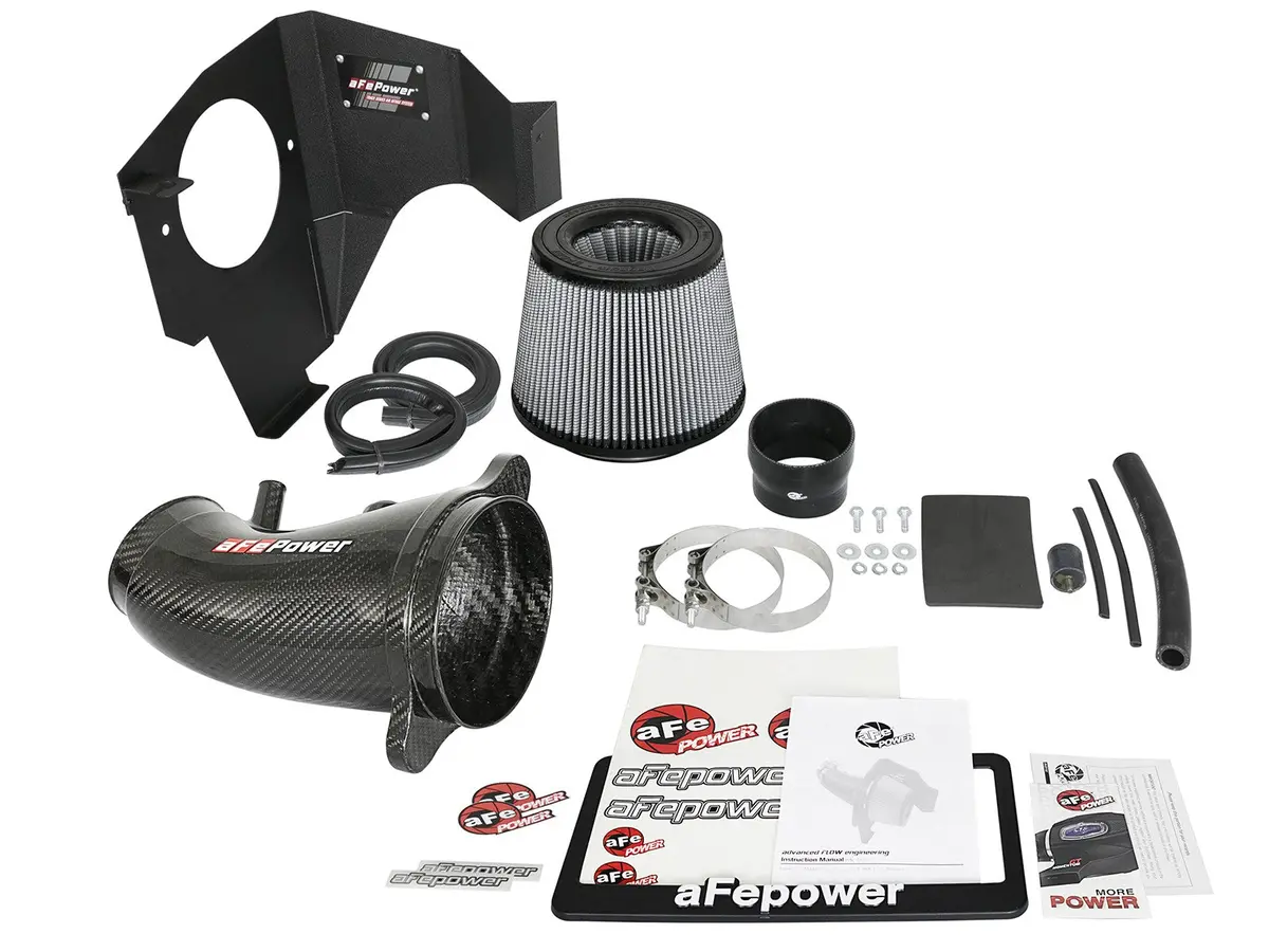 Afe: Track Series Carbon Fiber Cold Air Intake System W/Pro Dry S Filter Media Dodge Challenger/Charger 11-19 /Chrysler 300 12-14 Srt-8 V8-6.4L Hemi 2
