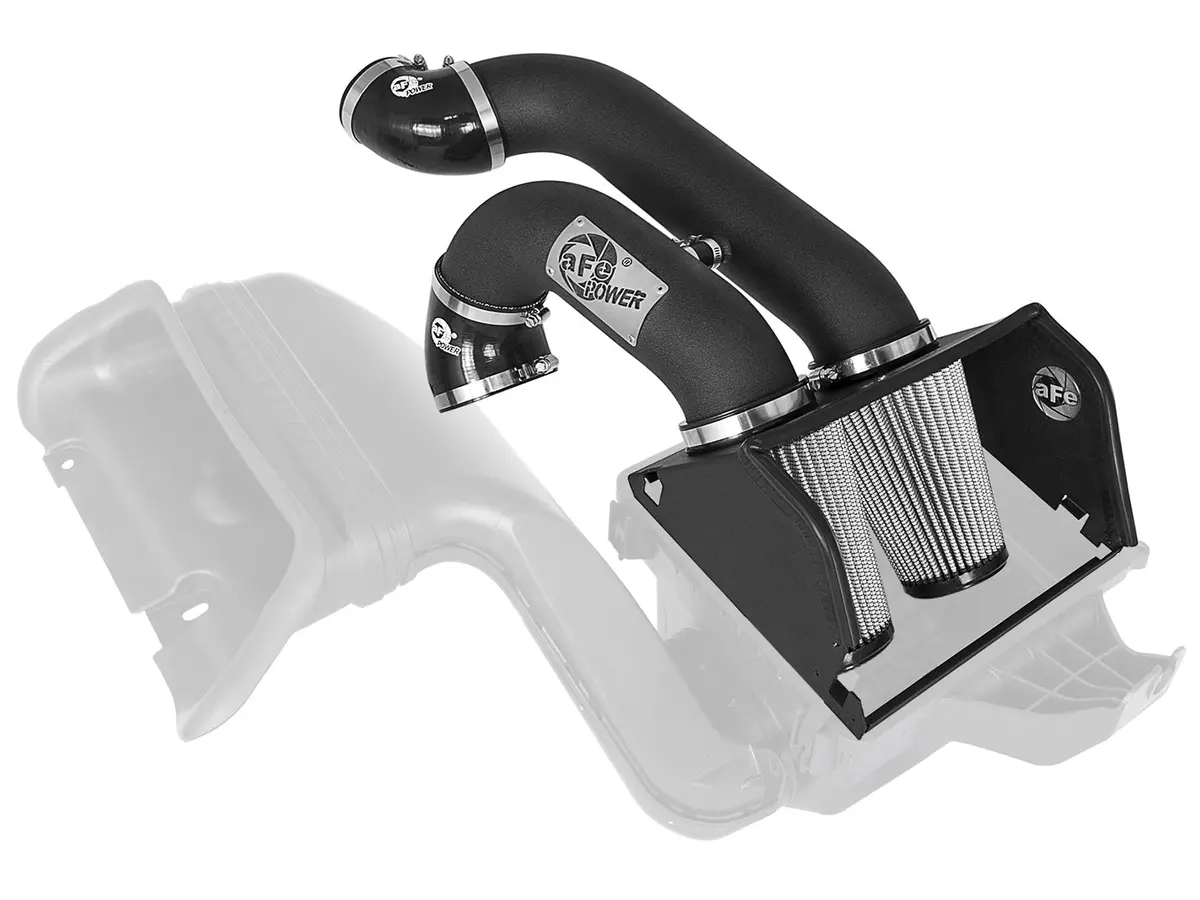Afe: Magnum Force Stage-2 Xp Dual 3-1/2" Cold Air Intake System W/Pro Dry S Filter Media Ford F-150 17-19 V6-3.5L (Tt) Ecoboost 1